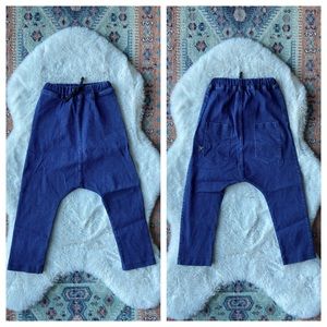 Nununu kids drop crotch stretch denim jogger jean pant minimalist boys 6/7